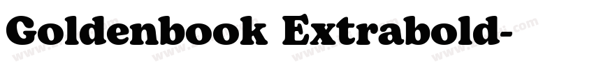 Goldenbook Extrabold字体转换